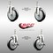 Service Caster 5 Inch 316SS Black Polyurethane Swivel 10mm Threaded Stem Caster Brake, 2PK SS316TS20S514-PPUB-BLK-M1015-2-TLB-2 - alternate 4